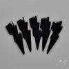 Black Onyx Lightening Bolt Carvings Lot