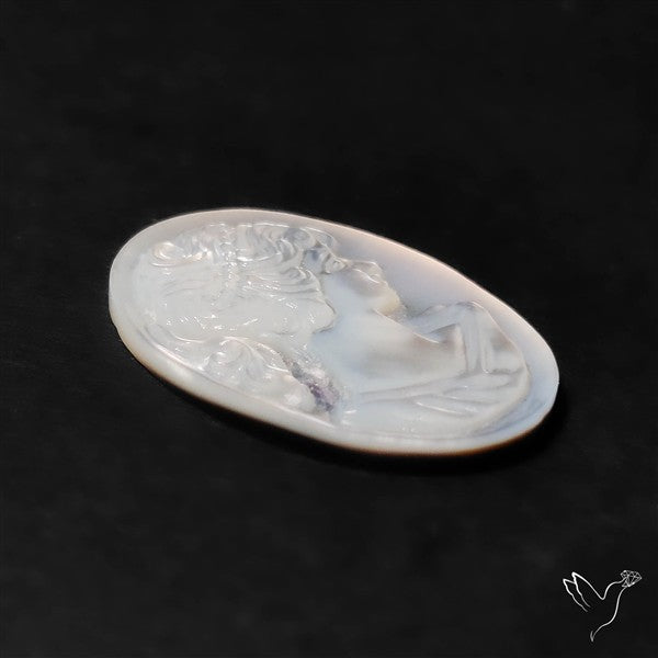 Mother Of Pearl Woman Cameo Victorian Carving