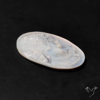 Mother Of Pearl Woman Cameo Victorian Carving