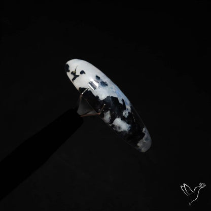 Rainbow Moonstone With Black Tourmaline Inclusions