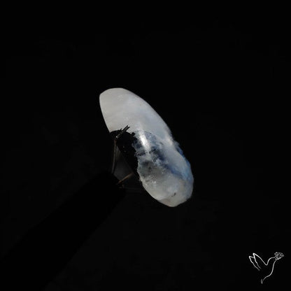 Rainbow Moonstone With Black Tourmaline Inclusions