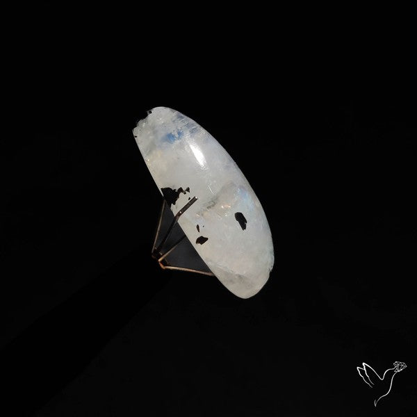 Rainbow Moonstone With Black Tourmaline Inclusions