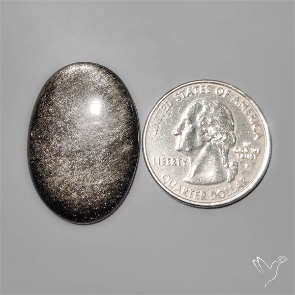 Silversheen Obsidian Cabochon