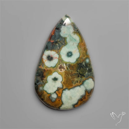 Orbicular Green Ocean Jasper Cabochon