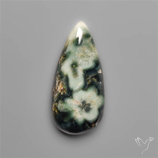 Orbicular Green Ocean Jasper Cabochon