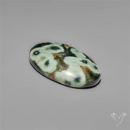 Orbicular Green Ocean Jasper Cabochon