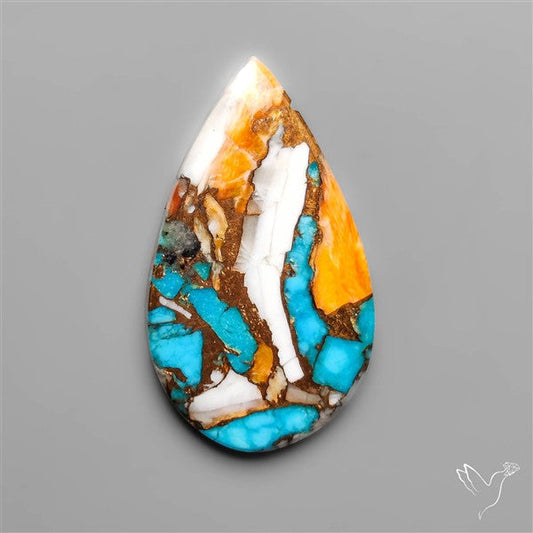 Spiny Oyster Mohave Turquoise Cabochon