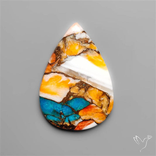 Spiny Oyster Mohave Turquoise Cabochon