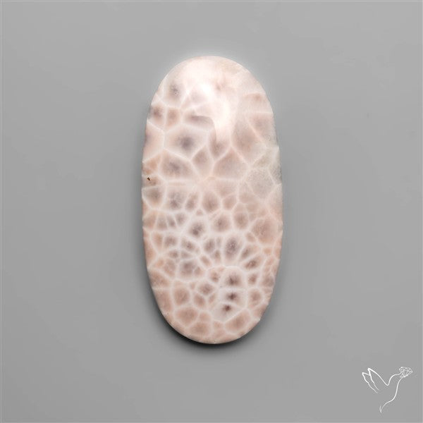 Indonesian Pink Natrolite Cabochon (selected spiderweb)