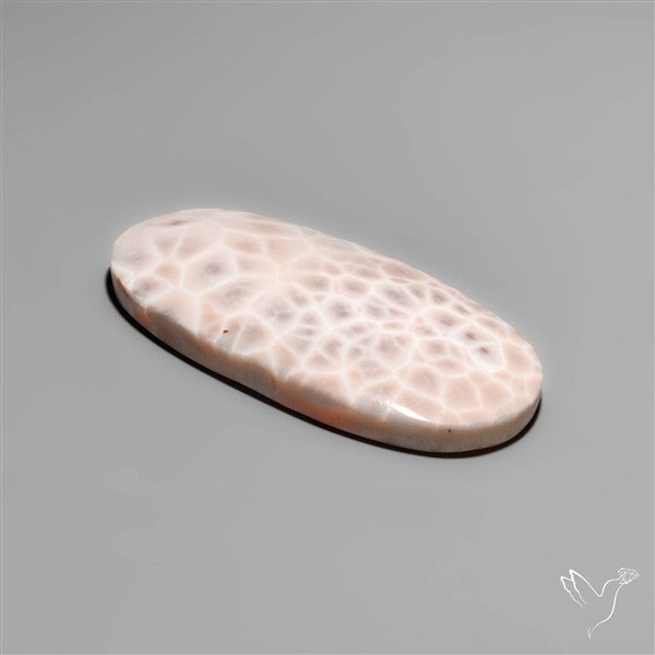 Indonesian Pink Natrolite Cabochon (selected spiderweb)