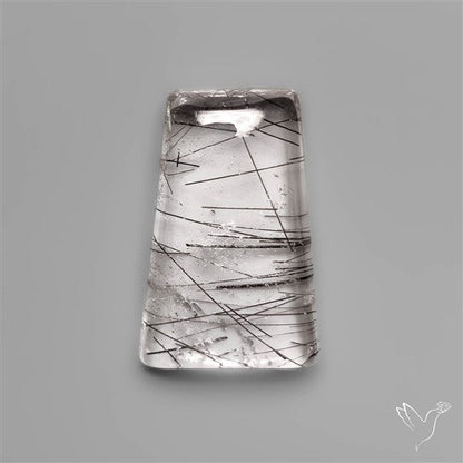 Black Tourmalinated Quartz Cabochon