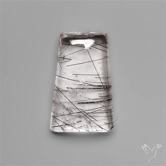 Black Tourmalinated Quartz Cabochon