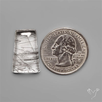 Black Tourmalinated Quartz Cabochon