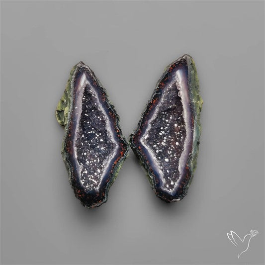 Tabasco Baby Geode Druzy Pair