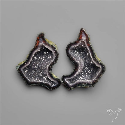 Tabasco Baby Geode Druzy Pair