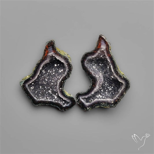 Tabasco Baby Geode Druzy Pair