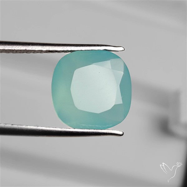 Faceted Gemmy Aqua Chalcedony