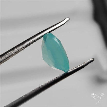 Faceted Gemmy Aqua Chalcedony