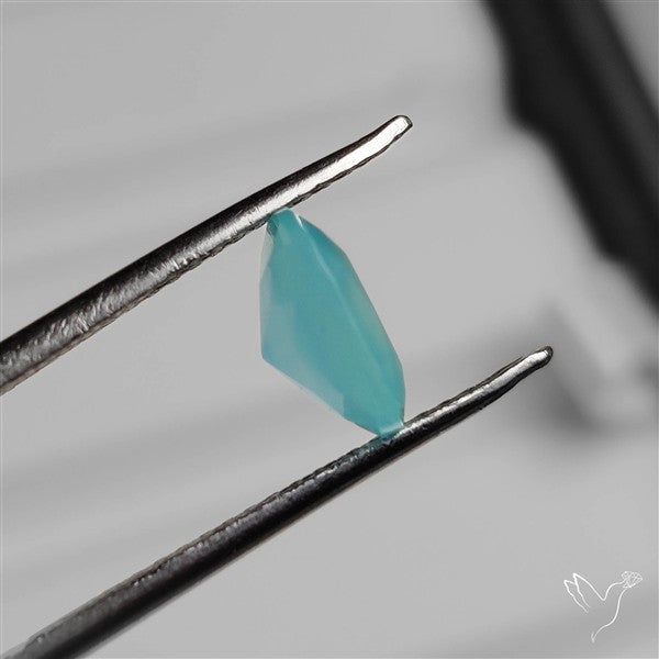 Faceted Gemmy Aqua Chalcedony