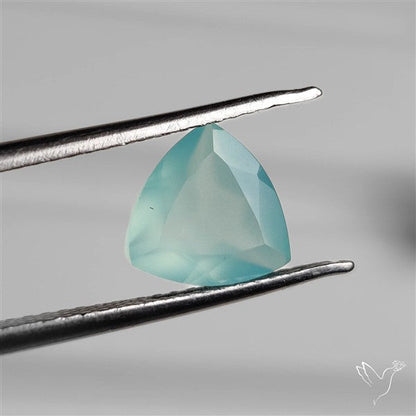 Faceted Gemmy Aqua Chalcedony