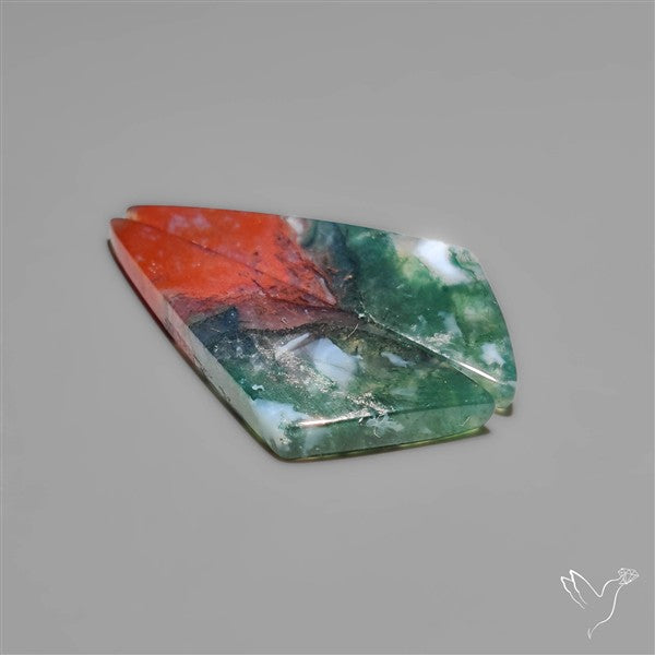Red Moss Agate Pair