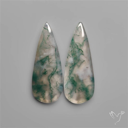 Moss Agate Pair
