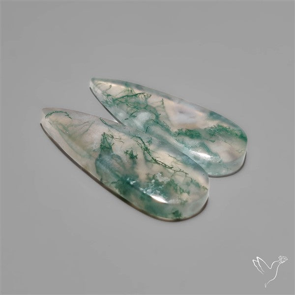 Moss Agate Pair