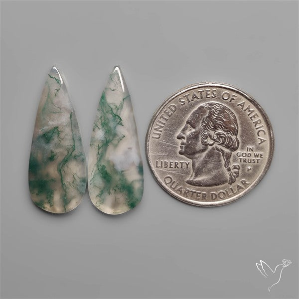 Moss Agate Pair