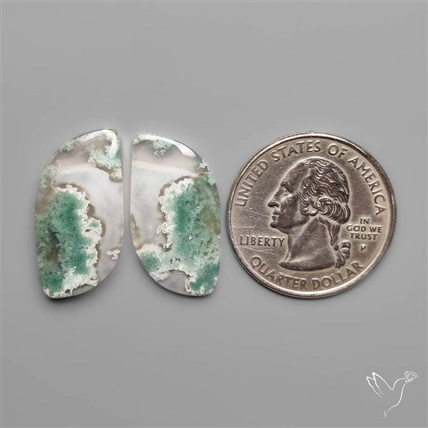 Moss Agate Pair