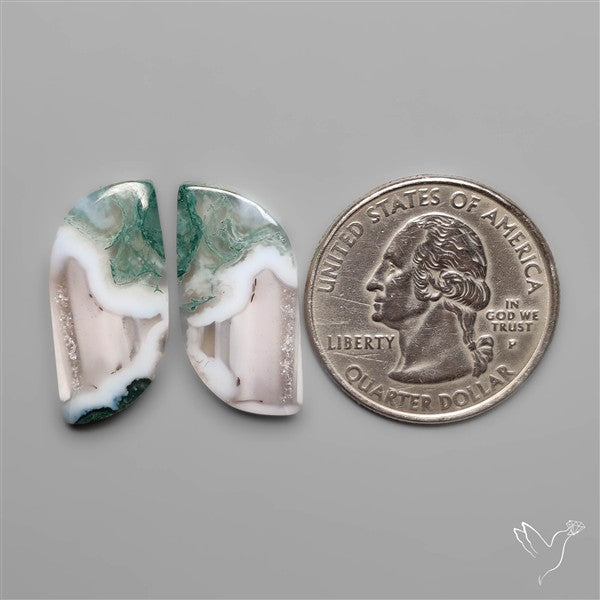 Moss Agate Pair