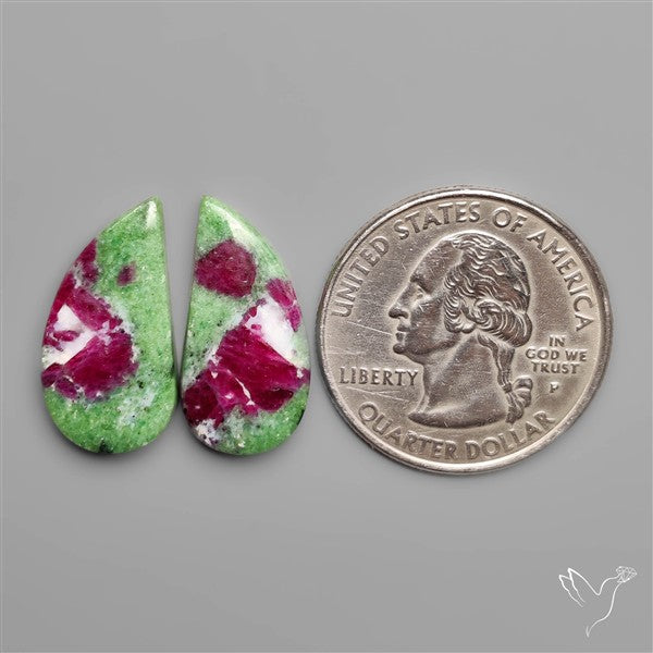 Ruby Zoisite Pair