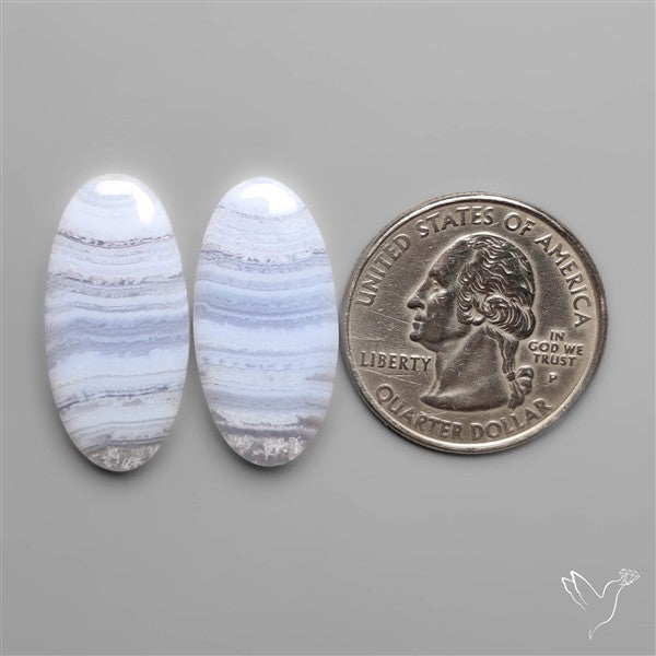 Blue Lace Agate Pair