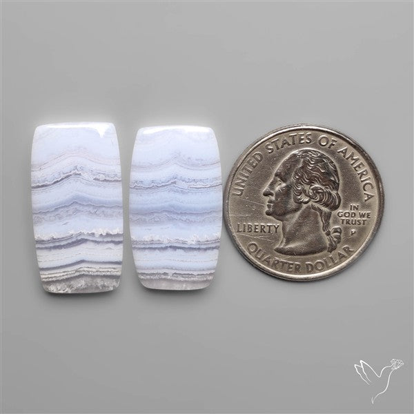 Blue Lace Agate Pair