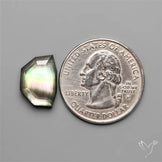 Step Cut Crystal And Rainbow Mother Of Pearl Doublet