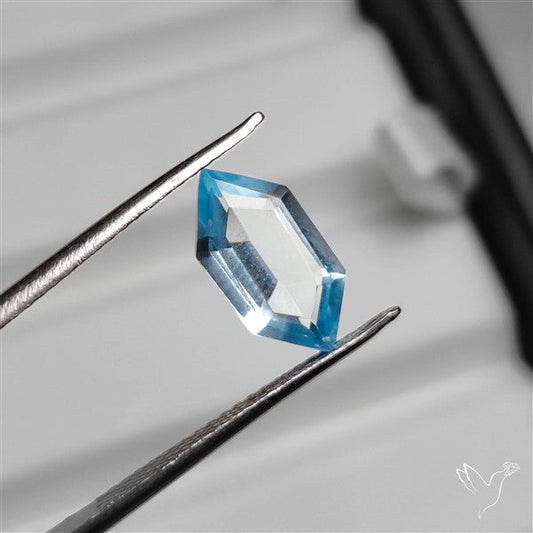 Faceted Sky Blue Topaz Hexagon
