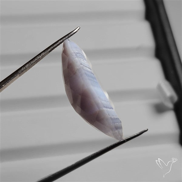 Faceted Blue Lace Agate