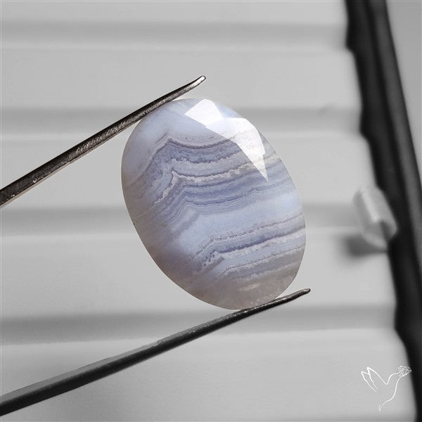 Faceted Blue Lace Agate