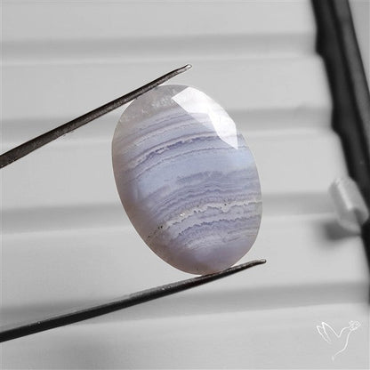 Faceted Blue Lace Agate