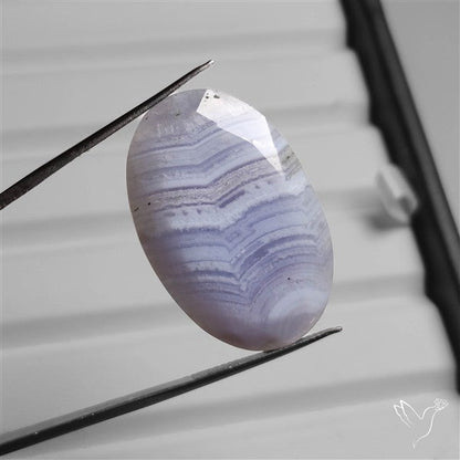Faceted Blue Lace Agate