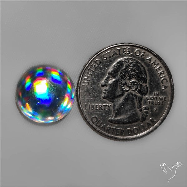 Rainbow Disco Quartz (Upclcled CD & Quartz Doublet)