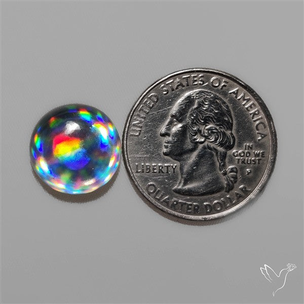 Rainbow Disco Quartz (Upclcled CD & Quartz Doublet)
