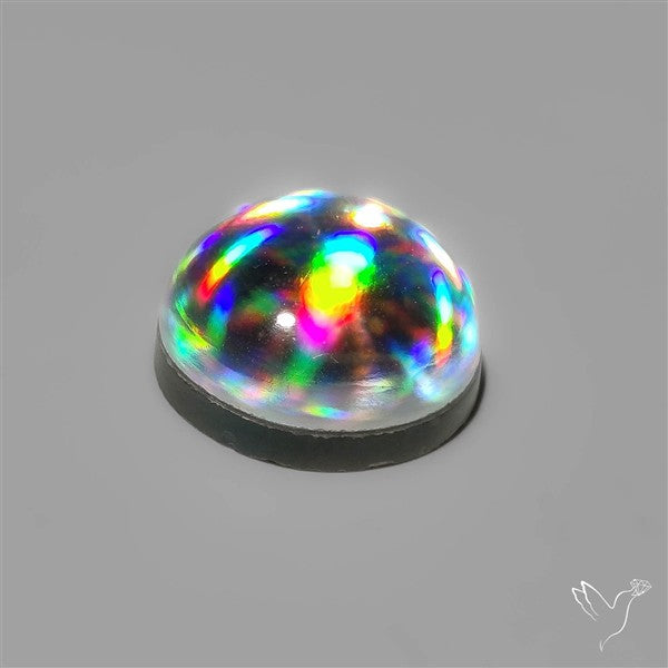 Rainbow Disco Quartz (Upclcled CD & Quartz Doublet)