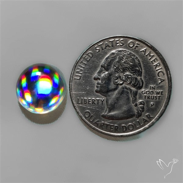 Rainbow Disco Quartz (Upclcled CD & Quartz Doublet)