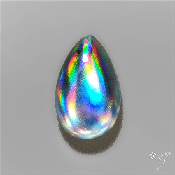 Rainbow Disco Quartz (Upclcled CD & Quartz Doublet)