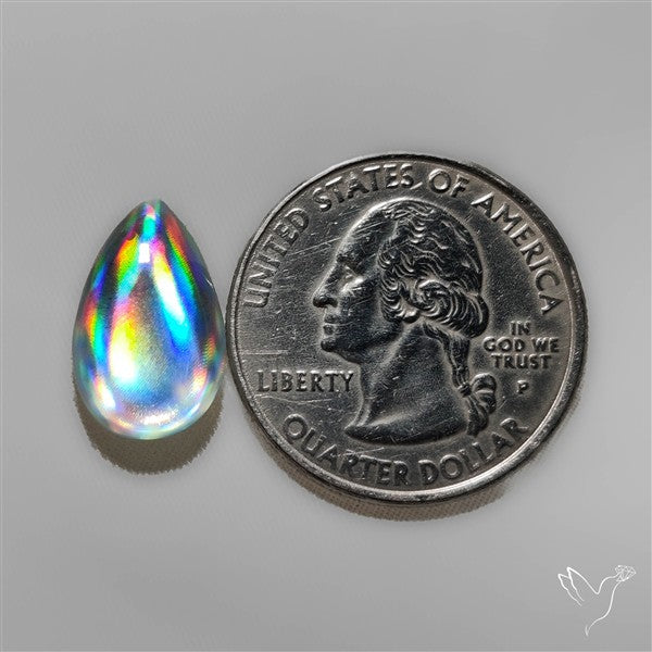 Rainbow Disco Quartz (Upclcled CD & Quartz Doublet)