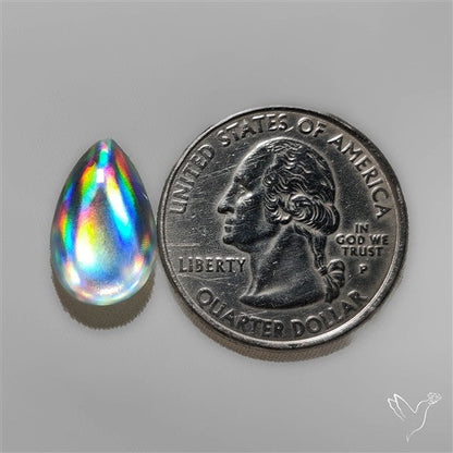 Rainbow Disco Quartz (Upclcled CD & Quartz Doublet)