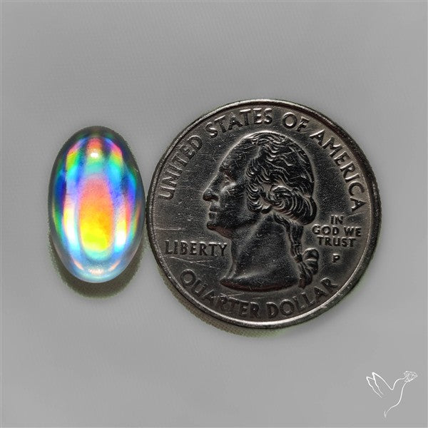 Rainbow Disco Quartz (Upclcled CD & Quartz Doublet)