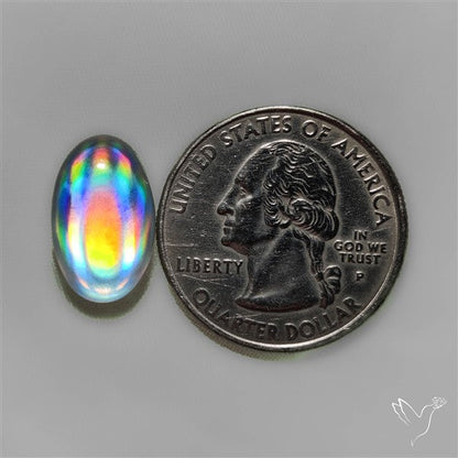 Rainbow Disco Quartz (Upclcled CD & Quartz Doublet)