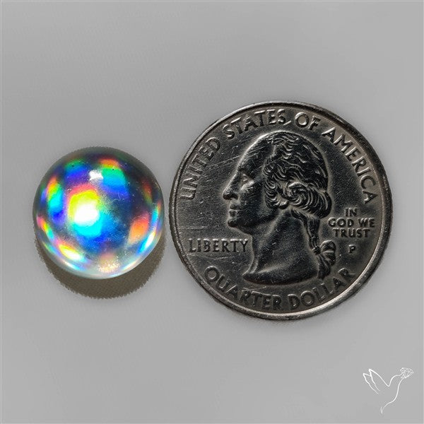 Rainbow Disco Quartz (Upclcled CD & Quartz Doublet)