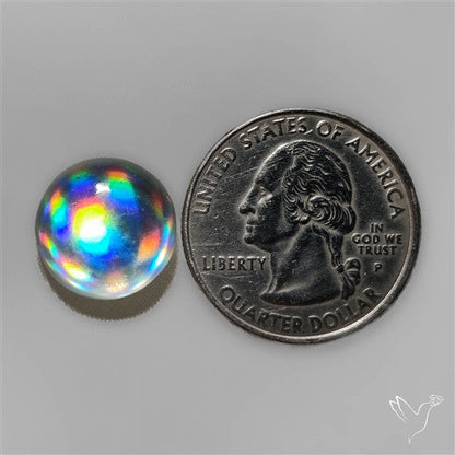 Rainbow Disco Quartz (Upclcled CD & Quartz Doublet)